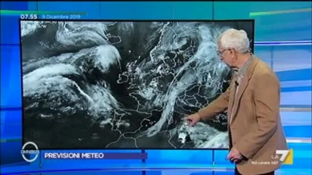 Le previsioni meteo del 9/12/2019