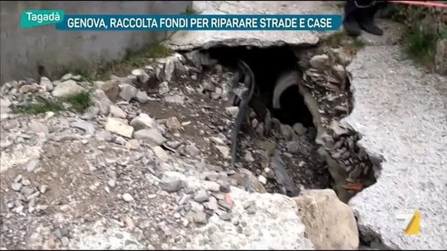 Genova, raccolta fondi per riparare strade e case