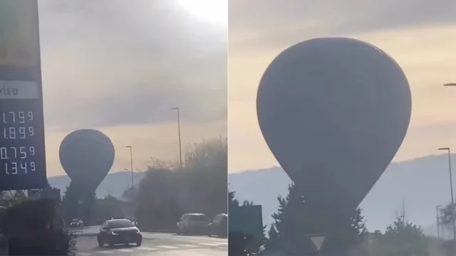 Firenze, mongolfiera atterra per strada tra lo stupore dei passanti. Le immagini