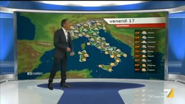 Il meteo della sera