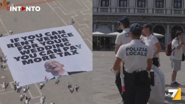 Venezia, protesta anti-Bezos: “Puoi affittare la città? Allora paga le tasse”