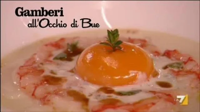 Uovo ad Occhio di Bue con Gamberi