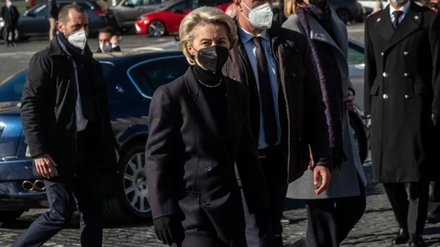 Ursula von der Leyen a Roma per i funerali di David Sassoli
