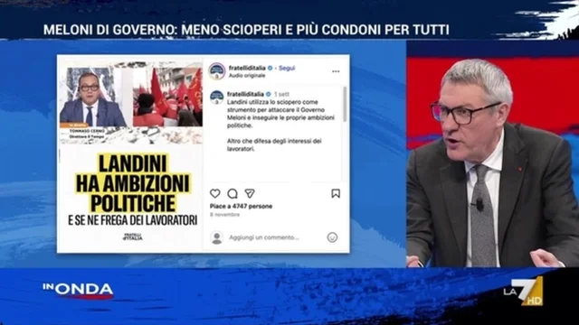 Landini: "La sinistra torni a rappresentare i lavoratori, Elly Schlein sta facendo bebe"