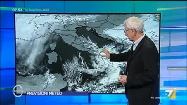 Le previsioni meteo del 12/12/2019