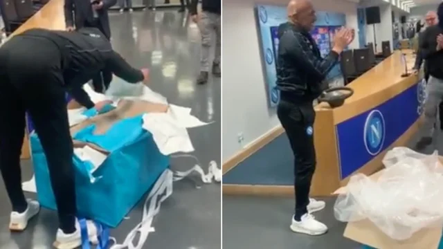 La sorpresa degli ultras del Napoli a Spalletti: il regalo è inaspettato. La reazione esilarante dell'allenatore