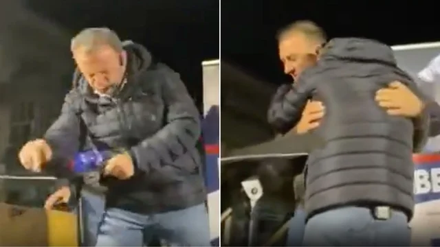 Cateno De Luca, malore durante il comizio: tossisce, barcolla e poi si accascia