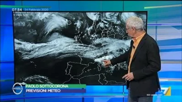 Le previsioni meteo del 24/02/2020