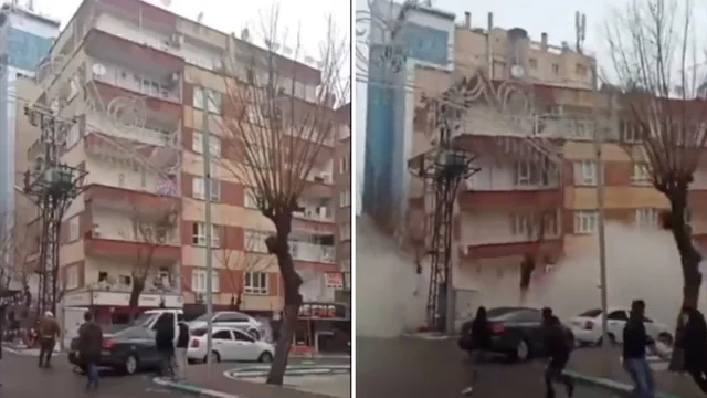 Terremoto in Turchia, crolla un palazzo di sei piani: le incredibili immagini