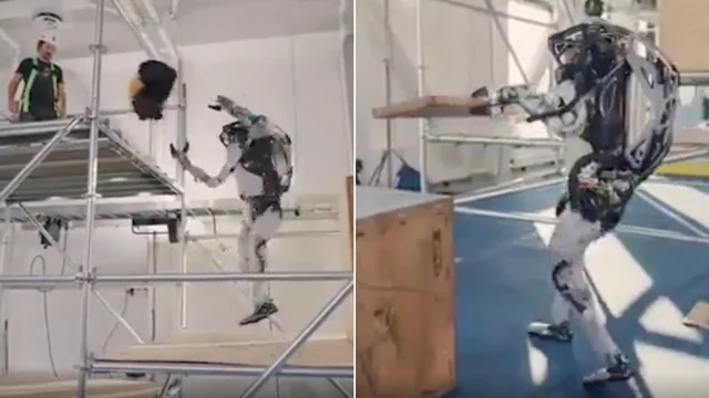 Il robot operaio lavora nel cantiere edile: il video