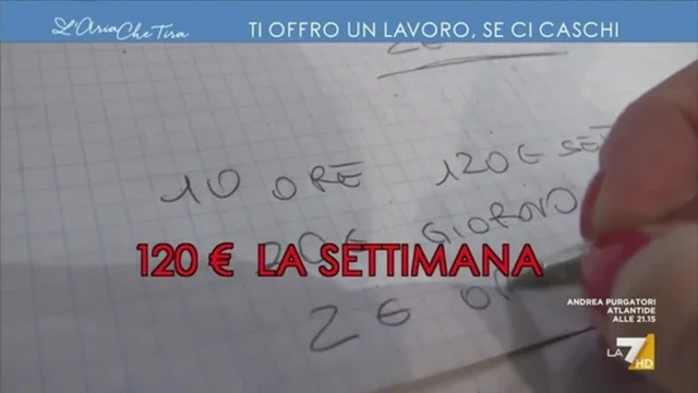 Ti offro un lavoro, se ci caschi