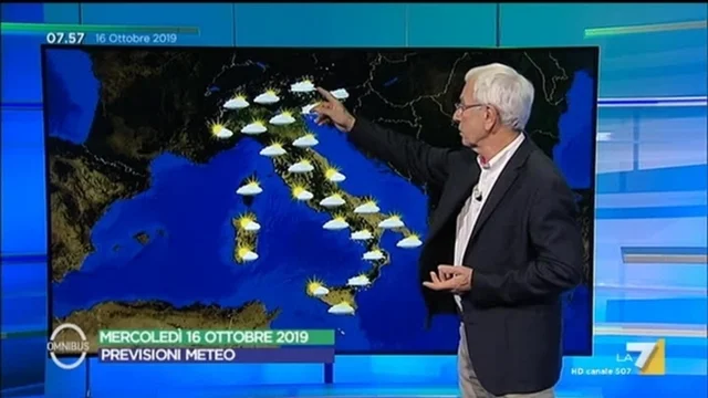 Le previsioni del tempo del 16 ottobre