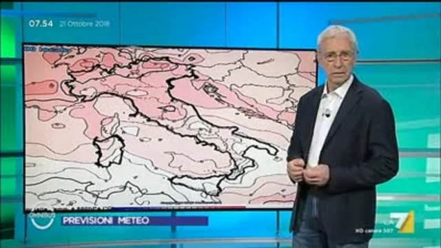 Il meteo del 21 ottobre