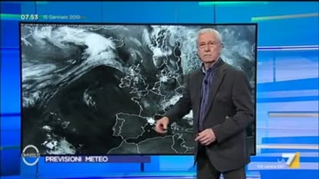 Il meteo del 15 gennaio