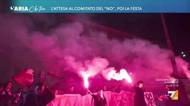 L'attesa al Comitato del NO, poi la festa