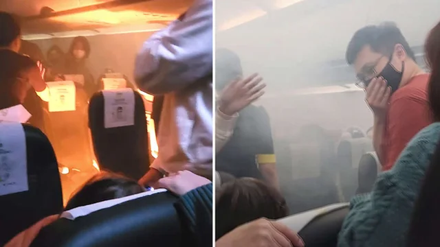 Panico sull'aereo: esplode un pokerbank. Il video