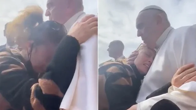 Papa Francesco lascia il Gemelli: l'abbraccio straziante con la madre che ha perso la figlia nella notte